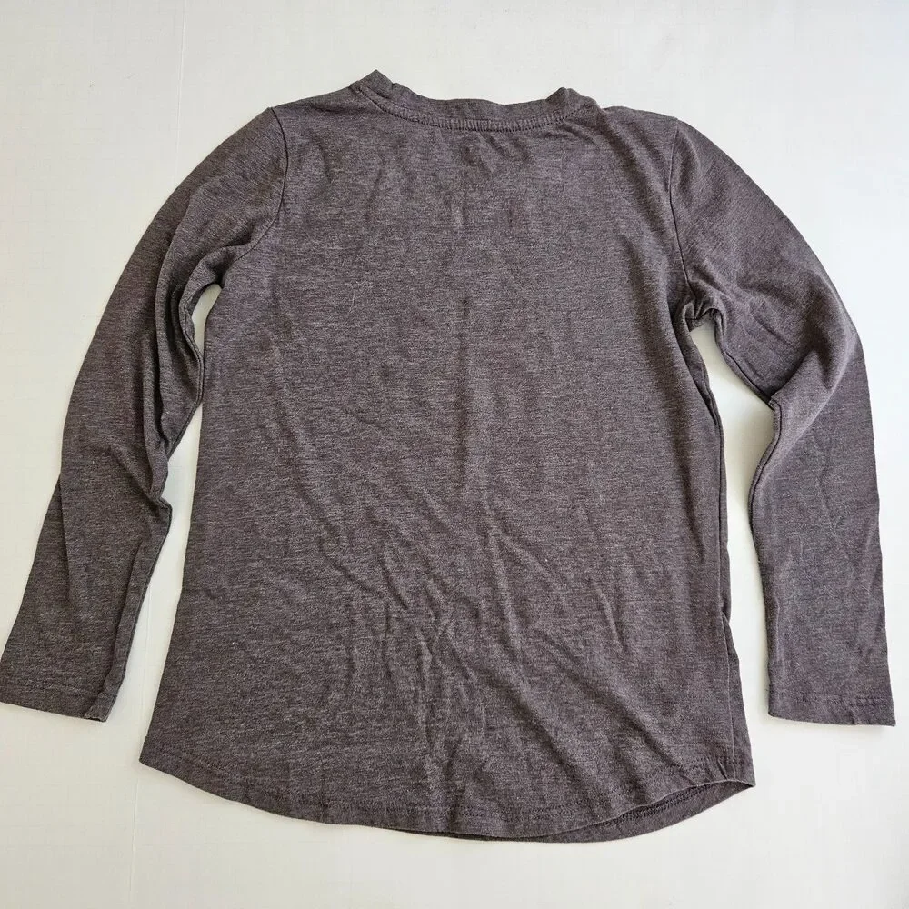 Harry Potter Deathly Hallows Shirt Youth Large 10-12 Gray Long Sleeve Tee